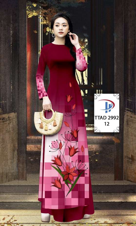 Vải Áo Dài Hoa In 3D AD TTAD2992 71